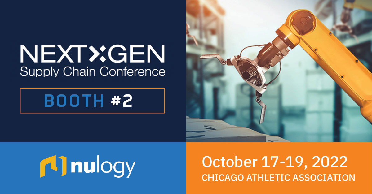 nulogy's tweet photo. We're at the Next Gen Supply Chain Conference next week in Chicago. Stop by Booth 2 and say hi to Patrick Fetterman (@PFETmktg) and John Hale!

#supplychain #supplychainmanagement https://t.co/sb32SixKHY