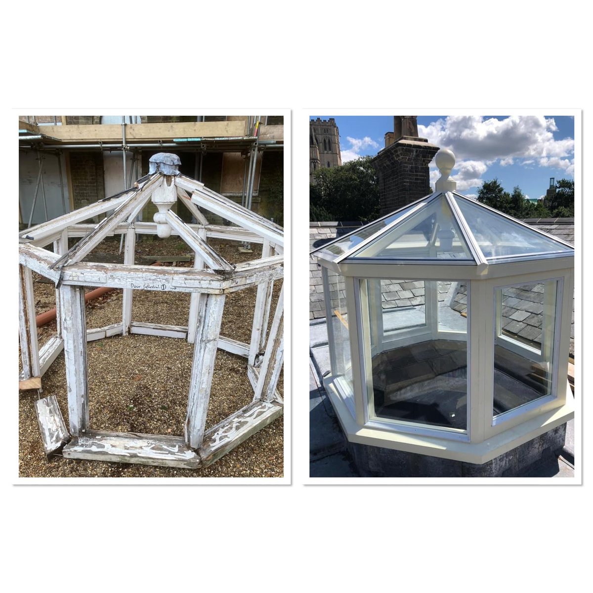 From old to new, a beautiful lantern roof replica made to replace this original one. #architecture #architecturaldesign #home #designthinking