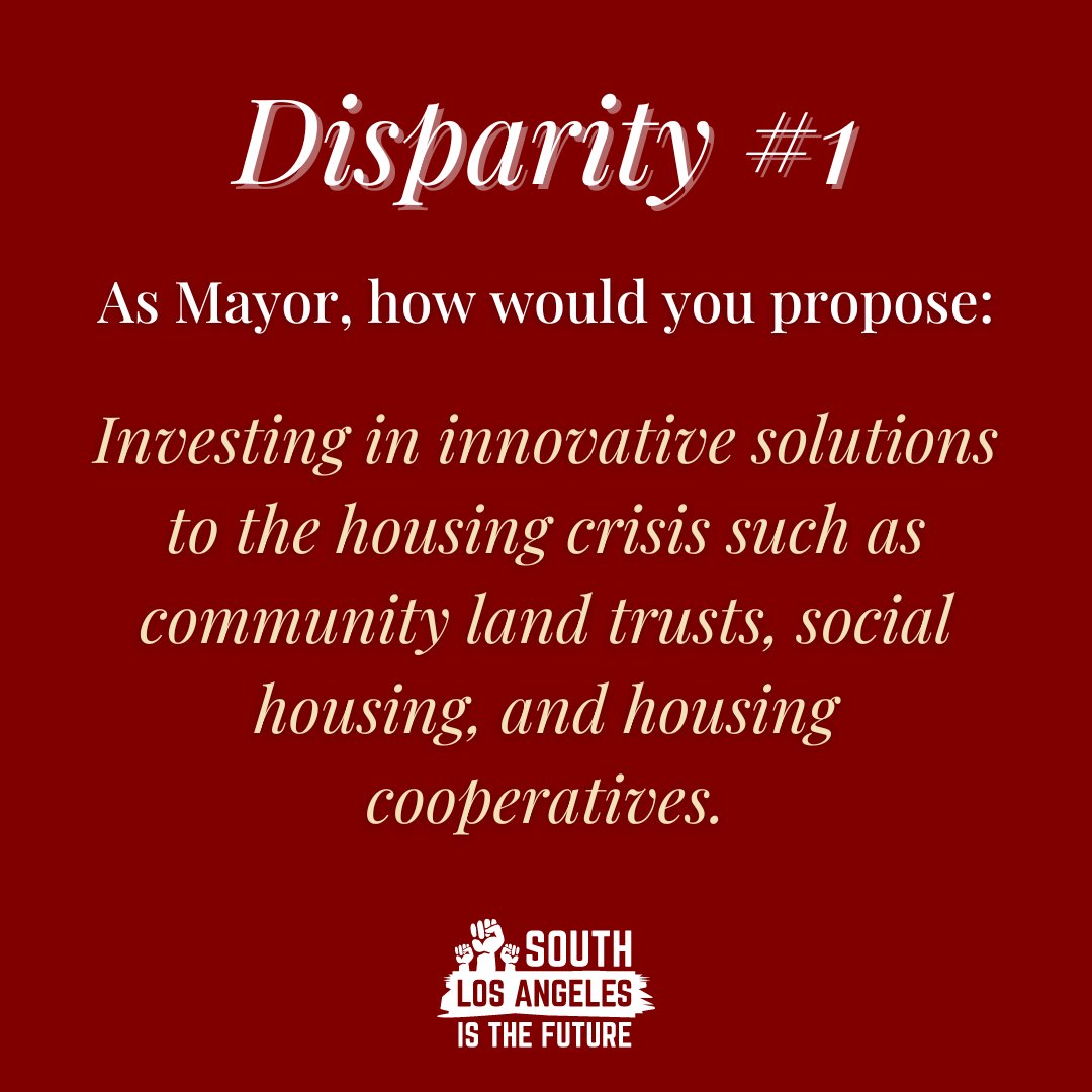 We CANNOT allow for generational injustices to persist. The time is NOW! Go to SouthLAistheFuture.org or link in bio to learn more. #DriversofDisparity #SouthLAIsTheFuture #LAMayoralCandidate