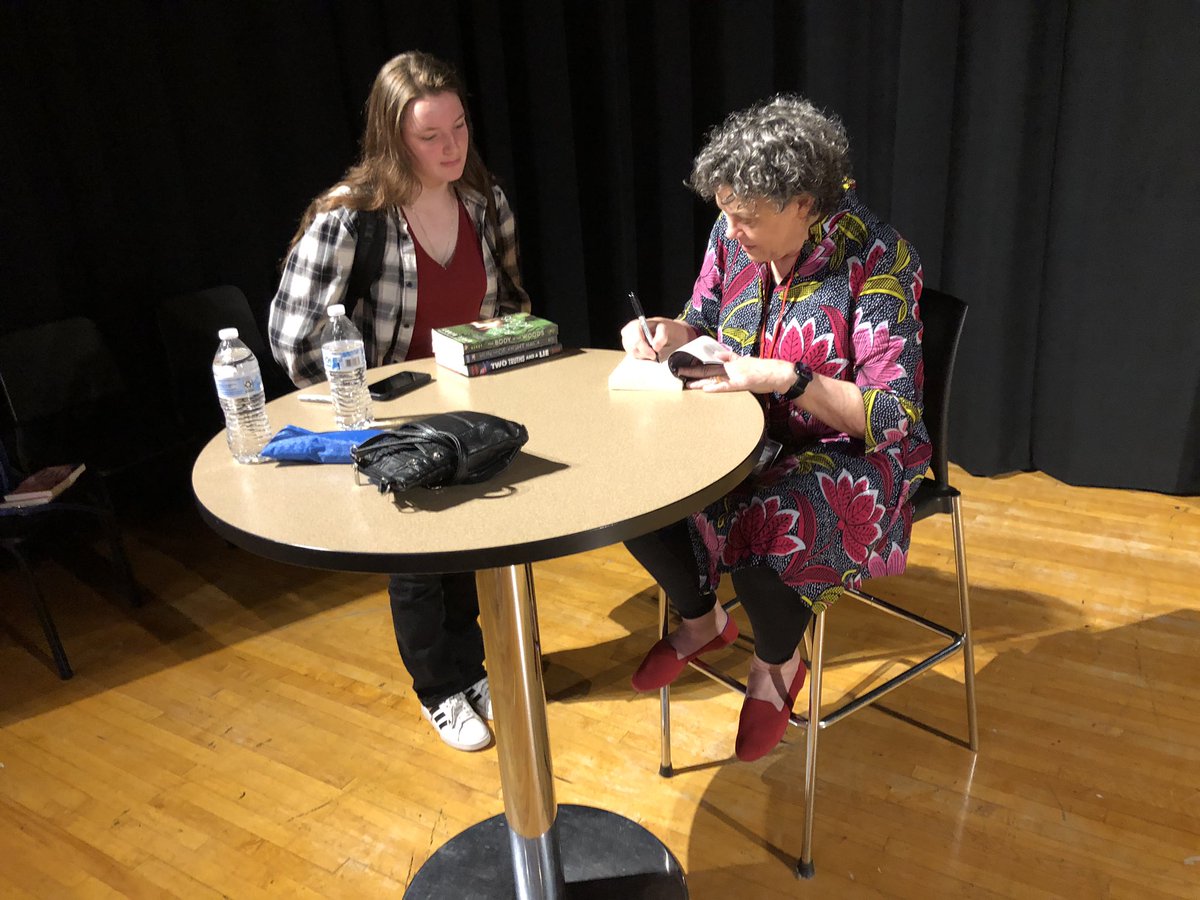 April Henry author visit today! Fabulous presentation! <a href="/aprilhenrybooks/">April Henry</a>