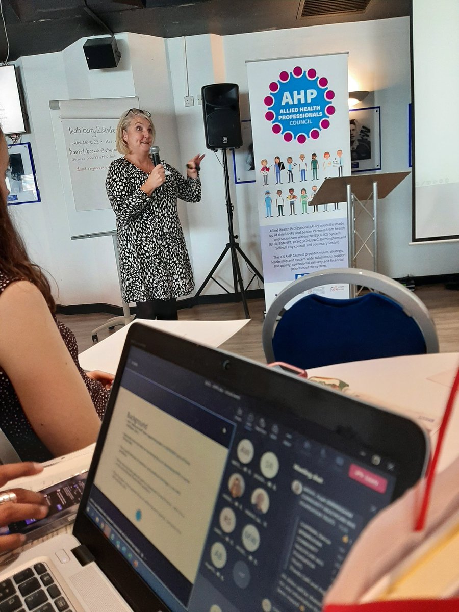 pennyandersonpt's tweet photo. So much fantastic info sharing from projects @Marilynpaedsahp & #therapyapps @FJBlackman & #FCP janeclark & AHP careers in MH, leahberry one service one city OT - mental health and davidrogers MSKtransformation 👏 #BSOLAHPsDay2022 @MidlandsAhps https://t.co/HJ3EHurahv