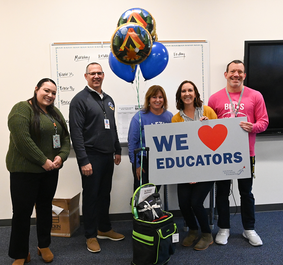 LCPSOfficial's tweet photo. Congratulations to Amy Trickett, an English teacher at @Lightridge_LCPS High School for being selected as the October Year of the Educator winner! (@LEF4LCPS) Read more: https://t.co/Gjio4KZJ8G https://t.co/dog0wsTKEe