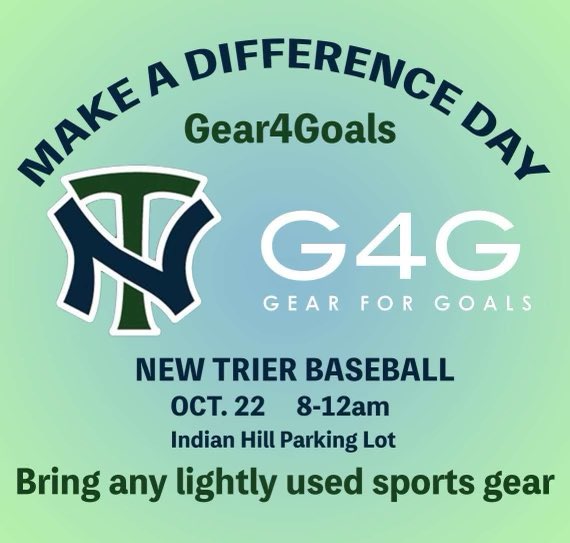 MNaps22's tweet photo. NT Baseball is collecting sports equipment for our annual Make A Difference Day. If interested in getting a pick up, call Mike Napoleon at NTHS or direct message. Your support is appreciated. #ntbaseball https://t.co/yY9gSh3TRH
