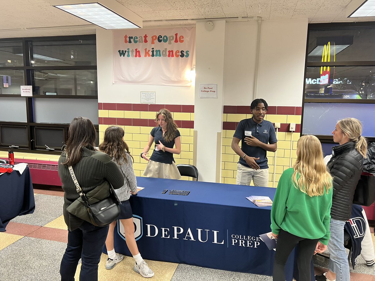depaulprepadmis's tweet photo. Two of our students, Oonagh and Myles, stepped into the Roles of Admission Counselors at their Alma Mater, FXW, while DePaul Prep held their first of two Open Houses this Fall. They were naturals! We are so thankful to have great students who represent DePaul Prep well! https://t.co/mXQK00T3BU