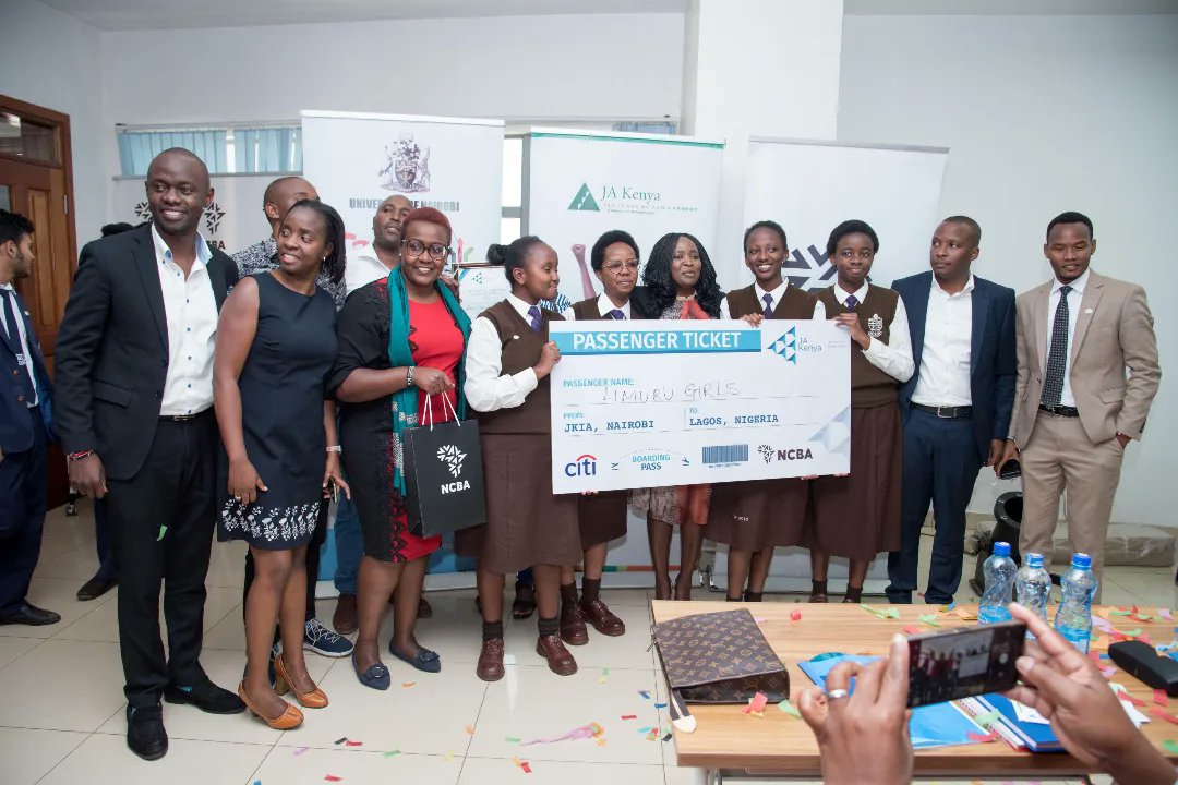 JAKenya_org's tweet photo. And the winner is 🥁🥁🥁

AquaTech  JA Enterprise from Limuru Girls High School 💃💃💃

Africa Company of the Year here we go 💃🥳

#NCOY22 
#womenempowerment 
@wibni @yea_kenya #inspire 
#youngentrepreneurs #business #innovation #fishfarming https://t.co/arQvRjek9C