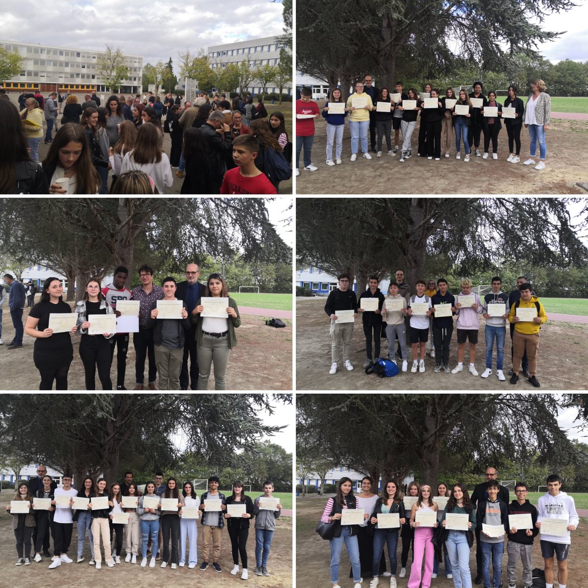 Remise du #DNB, en présence des parents et des équipes 👍