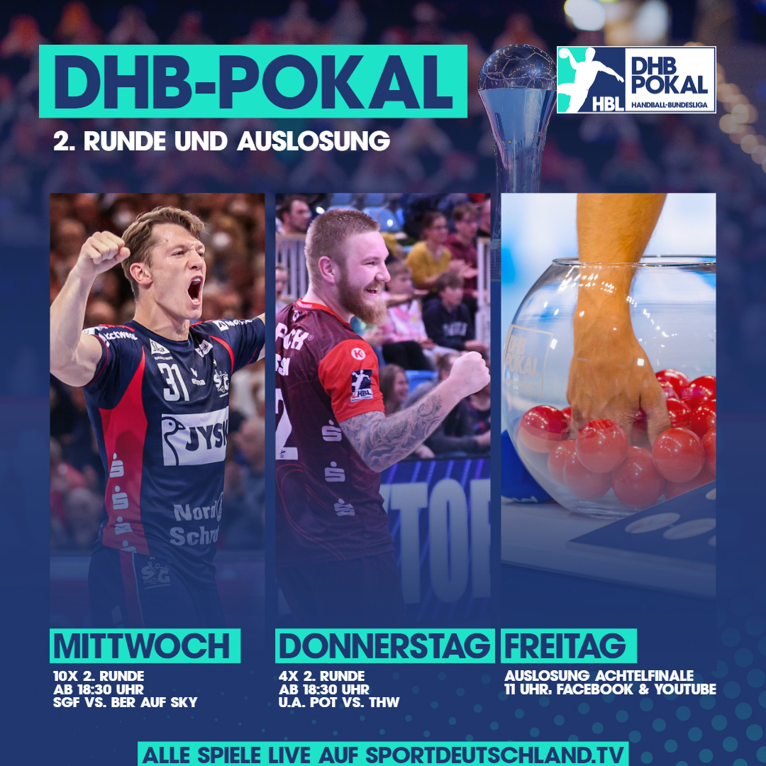 Opel_HBL's tweet photo. Die Volle Ladung DHB-Pokal❗🏆 Erst wird die 2. Runde ausgespielt, dann das Achtelfinale ausgelost 🔥🙌 Das Topspiel Flensburg vs. Berlin gibt es nur live auf Sky, alle anderen Spiele auf @handballdeutschland.tv 🙌
_____
#Handball #LIQUIMOLYHBL #2HBL #DHBPokal https://t.co/OrVIUJEjBI