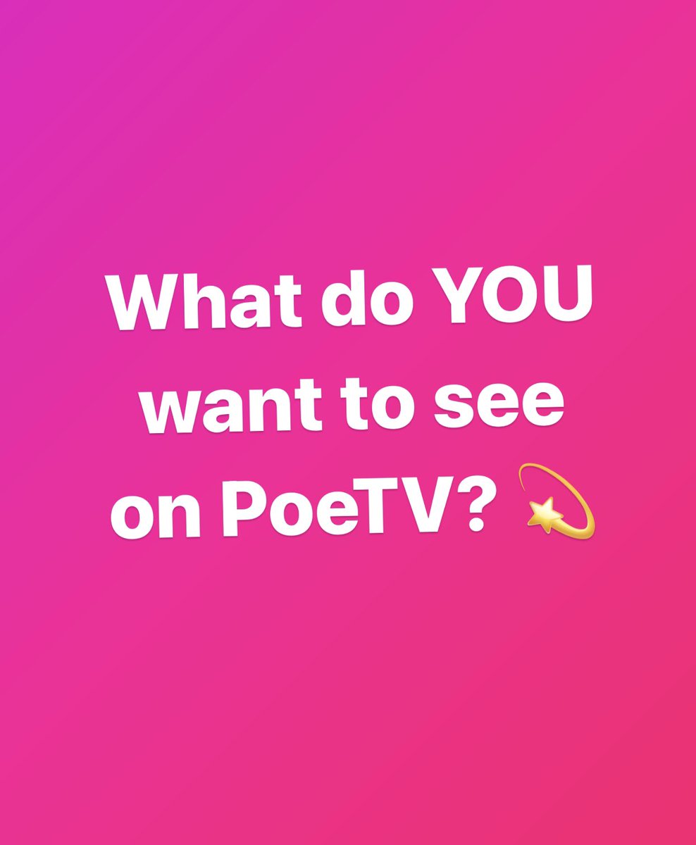 #PoeTV will continue streaming contact after our month of programming this October (check out our calendar) but for our future programming…we want to hear from you! What kind of poetry content do you want to see? Slams? Battles? Showcases? DM us your suggestions!