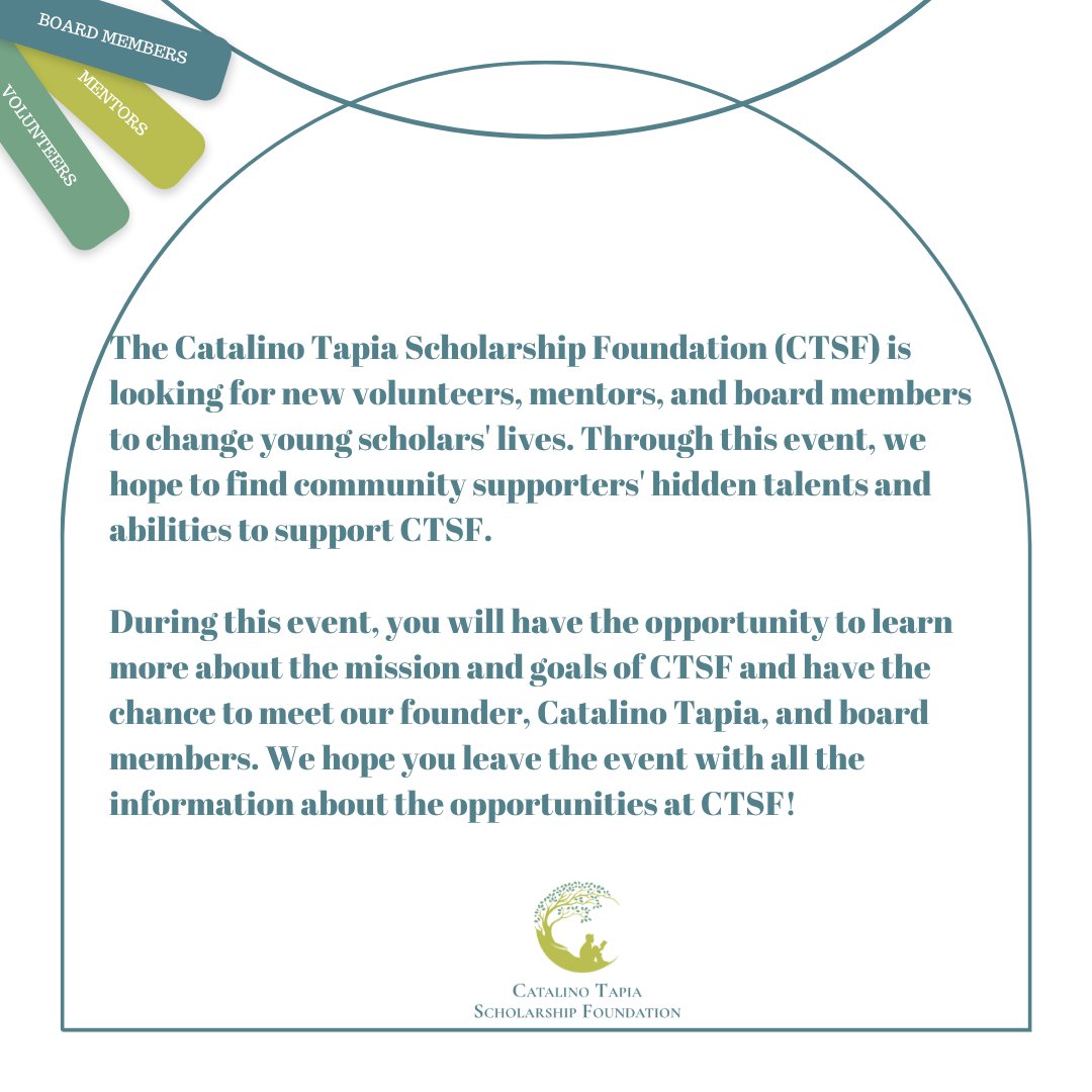 CTSFoundation's tweet photo. SAVE DE DATE

Bring-a-Friend Event
RSVP
bagfoundation@bagsf
650.631.1200

#CTSF #Mentor #Volunteers #BoardMembers #Support #Education #MentorshipProgram #AskMeHow #RSVP #BayArea #LookingForYou #VolunteersMakeADifference https://t.co/tFivUX66LH