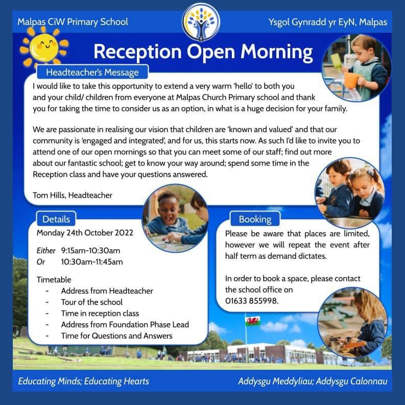 Malpas CiW Primary (@malpascwprimary) on Twitter photo Come and join us for our Reception open morning for Nursery pupils and their parents!
<a href="/newportnursery/">@NewportNursery</a>
<a href="/kitesnursery/">Kites Nurseries</a>
<a href="/tinytotsnewport/">Tiny Tots</a> Come and join us for our Reception open morning for Nursery pupils and their parents!
<a href="/newportnursery/">@NewportNursery</a>
<a href="/kitesnursery/">Kites Nurseries</a>
<a href="/tinytotsnewport/">Tiny Tots</a>