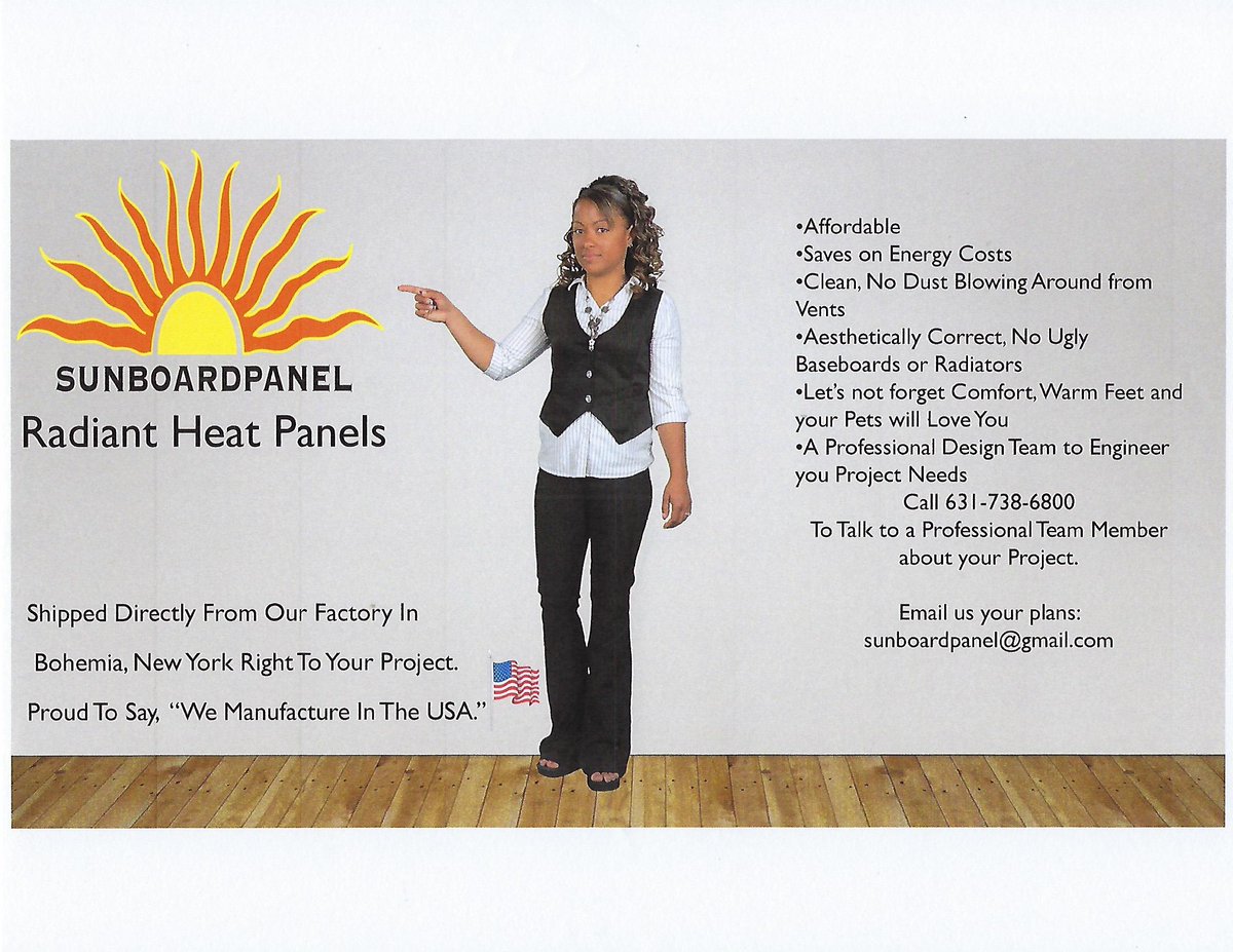 Sunboardpanel's tweet photo. #radiantheat #radiantheating #radiantboard
#homeheatingsystem #radiantheatsystem
#heatedfloors #radiantheatingsystem
#floorheatingsystem #hydronicradiantheating
#floorheating #radiantheatflooring
#Radiantheatpanels #underfloorheating
#radiantpanel #hydronicheating https://t.co/SMdWMqVXNu