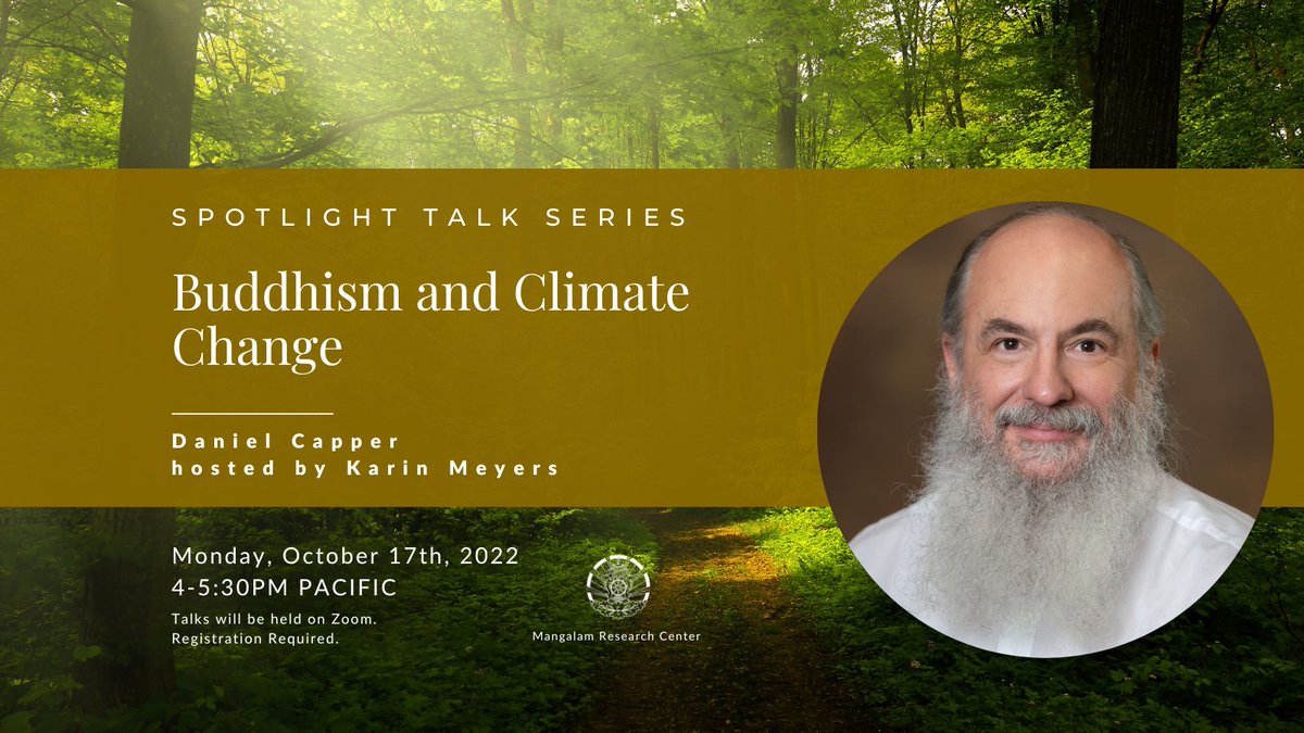 Hi, All,

Join me next Monday for a conversation with Dan Capper about Buddhism and Climate change (7pm Eastern/4pm Pacific). Registration is free through Eventbrite- eventbrite.com/e/buddhism-and…