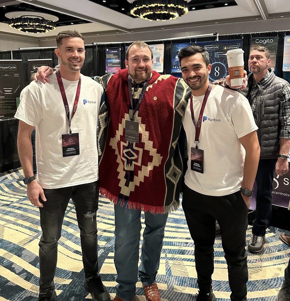 paribus_io's tweet photo. Rare Bloom 2022 ☘️
We’re happy to be in attendance at @RareBloomEvent & very glad to have connected with so many amazing people 🤝
Looking forward to day 2 tomorrow. Please reach out if you are here and want to meet us in person 🙌
@WilsonADavis @IOHK_Charles @DnzDlklc https://t.co/FRB2S2FWuY