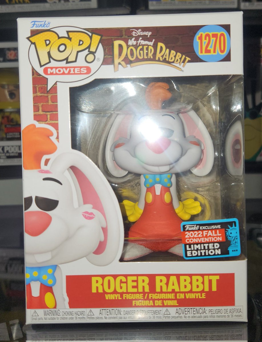 GonzoCollection's tweet image. Day 12 for new grabs gears to one of my all time favortie cartoon movies that also has an amazing ride at Disneyland! Roger Rabbit funko pop, no current price on this one, however was purchased at $15