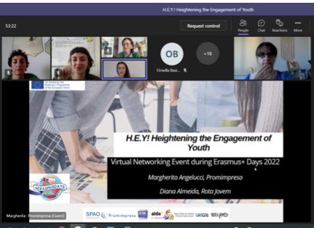 HeyprojectE's tweet photo. 🇪🇺 Nice moments during our #HEY Virtual Networking Event today, in the framework of the #ErasmusDays2022!
#HEY #YouthEngagement #itsheyproject https://t.co/7rHPqOKMVS