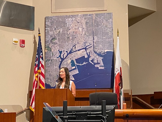LeadershipWome's tweet photo. Still reflecting on all the class of #LeadershipAmerica learned about the scope and leadership team dynamics of the @PortofLA from Harbor Commissioner Presdient Jaime L. Lee. The narrated boat tour in the lovely L.A. weather was such fun! #LearnLeadLegacy https://t.co/hveoXyMlSd
