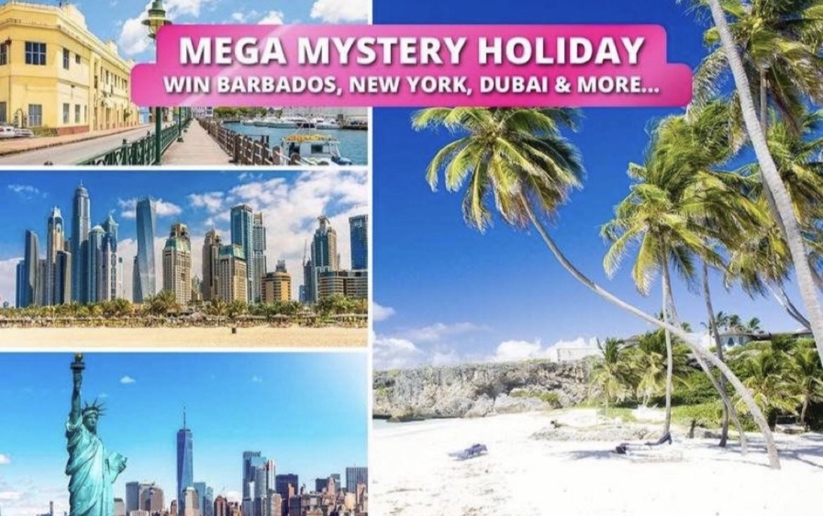 Get a mystery holiday with hotel stay and return flights from just £99pp

Destinations include:
⭐️ New York 
⭐️ Dubai
⭐️ Barbados 

Check it out here ➡️ awin1.com/cread.php?awin…