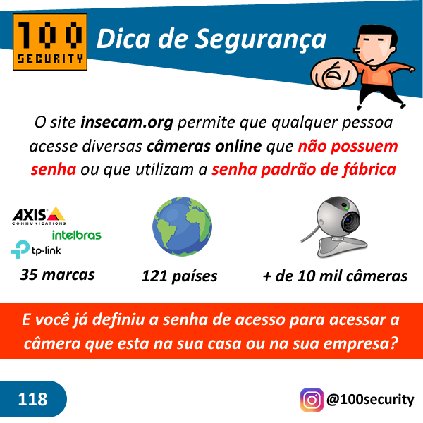 100Security's tweet photo. @100security #100security #treinamentos #dicasuteis #cybersecurity #redteam #blueteam #hacking #cursos #capacitacao #security #infosec #security #cameras #camerasesenha #insecam #cam #password #pass #senha

🌎 https://t.co/9JlXq5shMU https://t.co/kzSzWj272x