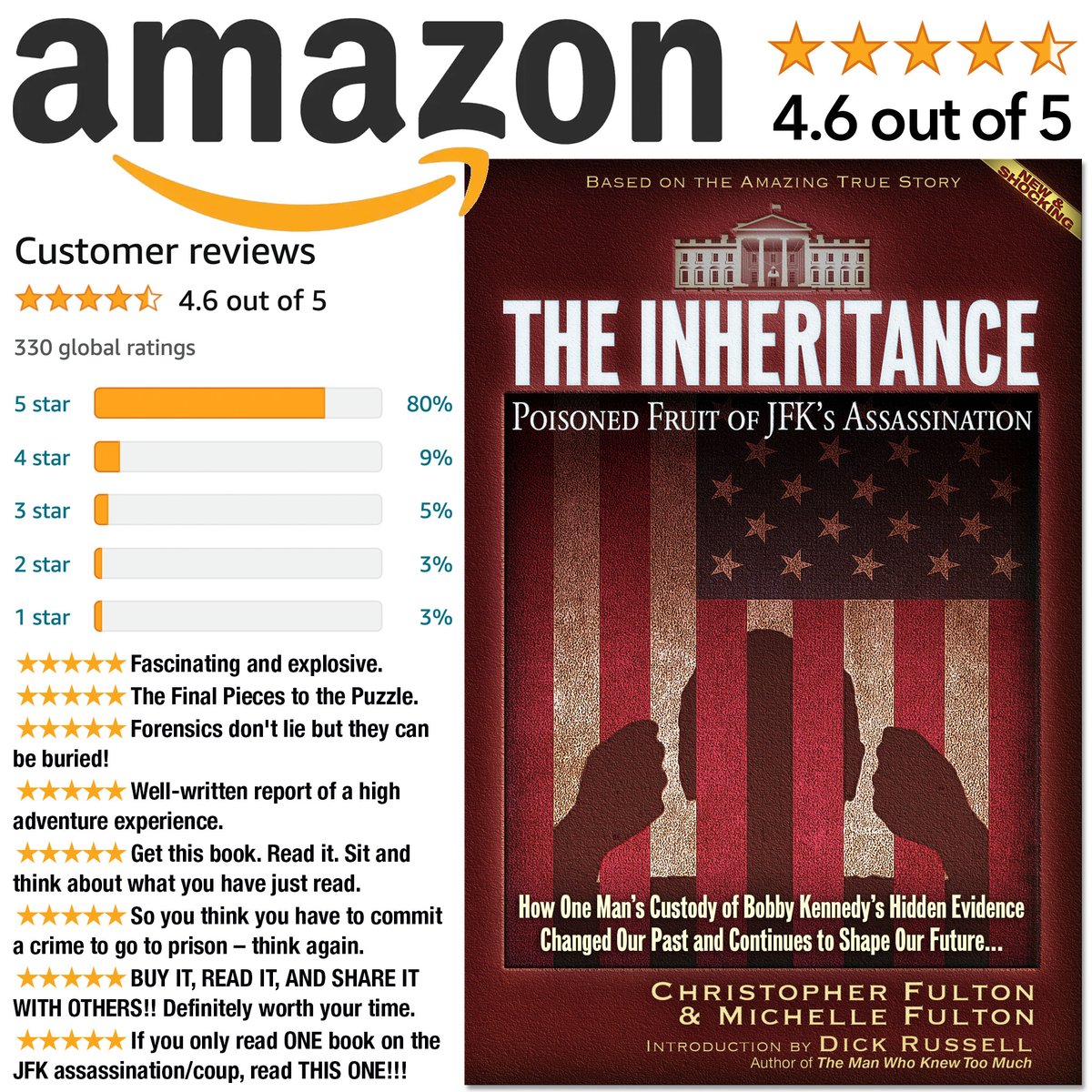 📘 THE INHERITANCE: POISONED FRUIT OF JFK'S ASSASSINATION 📘

This book thrillingly exposes the reality of American power, and sheds light on the dark corners of current corruption within the executive branch and the justice and prison systems.

Read more amzn.to/3rPXQG5