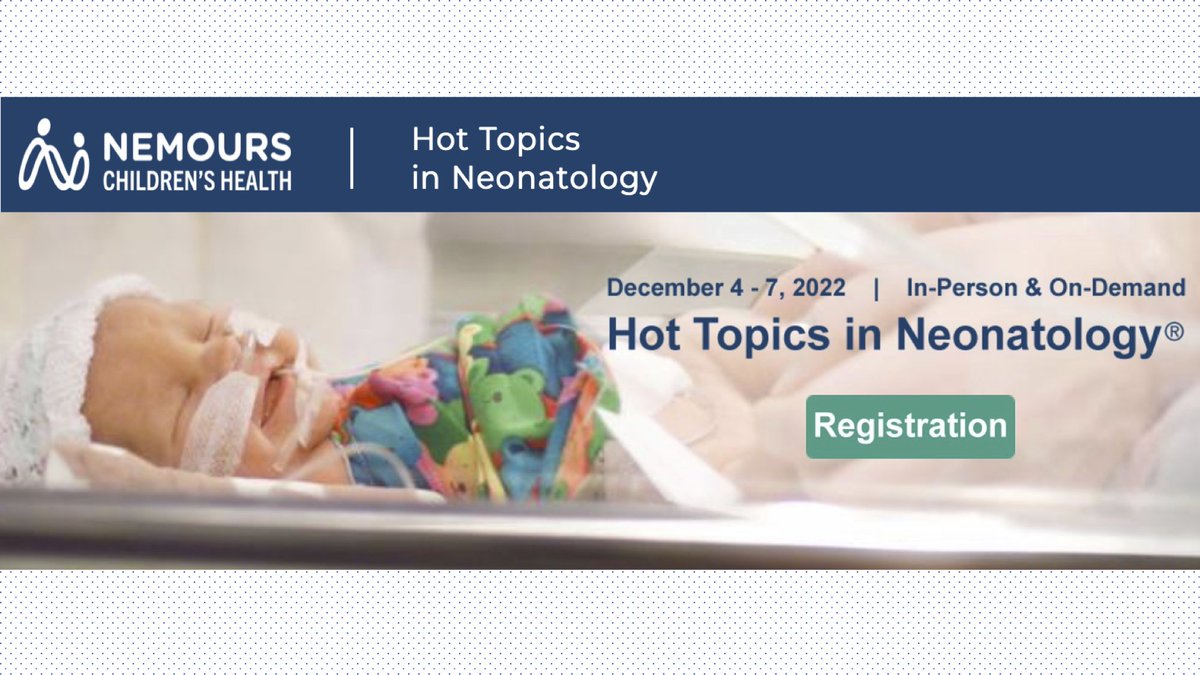 Join @EBNeo in person (!!) at #HotTopicsNeo2022 to hear the latest #neoebm highlights Registration: ow.ly/FCEn50LaGZX #neotwitter @HotTopicsNeo @Nemours #ebneoad