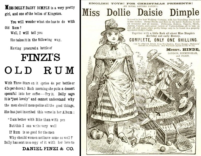therumtrader's tweet photo. Miss Dolly Daisy Dimple knows a good sip of rum when she tastes it 'cause Vistorian-era dolls knew how to party! (Kingston Gleaner, January 1899)
#danielfinzirum #jamaicanrum #rumhistory #vintagerum #kingstongleaner #victoriandolls https://t.co/SIo2MRgvzM