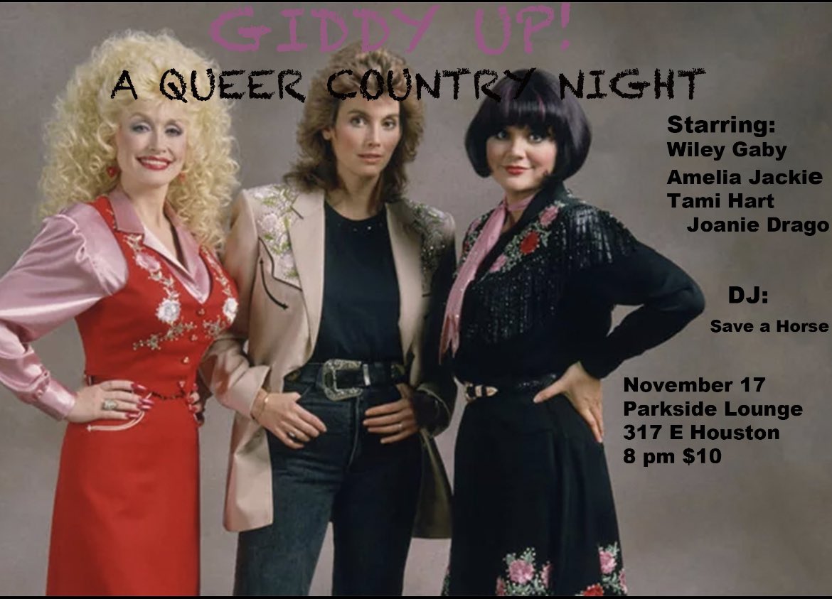 Making_friendz's tweet photo. A queer country night in NYC November 17 https://t.co/QvNearCwlj