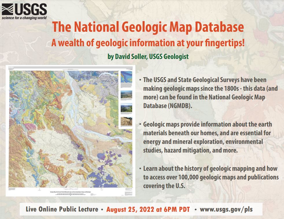 Friday of #EarthScienceWeek is #GeologicMapDay! You can download your favorite geologic maps through the National Geologic Map Database (NGMDB): ow.ly/jZ9j50LazY6 Then watch a recording of a public lecture about the NGMD: ow.ly/mBcj50LazY8 @UsgsNgmdb