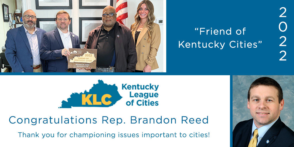 KY League of Cities (@kyleaguecities) on Twitter photo Congrats <a href="/BrandonReed4KY/">BRANDON REED ⛪👨👩👧👦🇺🇸🚜</a> on being a 2022 "Friend of Ky Cities." <a href="/JDChaneyKLC/">J.D. Chaney</a>, Horse Cave Mayor Randall Curry, & <a href="/BryannaCarroll/">Bryanna L. Carroll</a> presented the award for championing issues important to cities. He also worked to increase local road funding. We appreciate your support! Congrats <a href="/BrandonReed4KY/">BRANDON REED ⛪👨👩👧👦🇺🇸🚜</a> on being a 2022 "Friend of Ky Cities." <a href="/JDChaneyKLC/">J.D. Chaney</a>, Horse Cave Mayor Randall Curry, & <a href="/BryannaCarroll/">Bryanna L. Carroll</a> presented the award for championing issues important to cities. He also worked to increase local road funding. We appreciate your support!