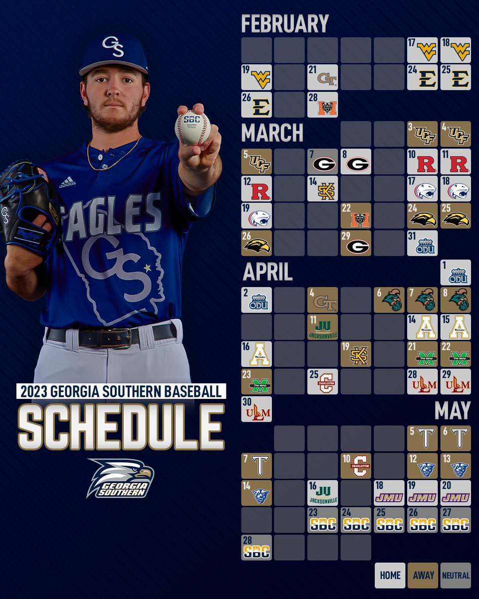 Georgia Southern Baseball Announces 2023 Schedule

📰: bit.ly/3ENSinT

#HailSouthern | #GATA