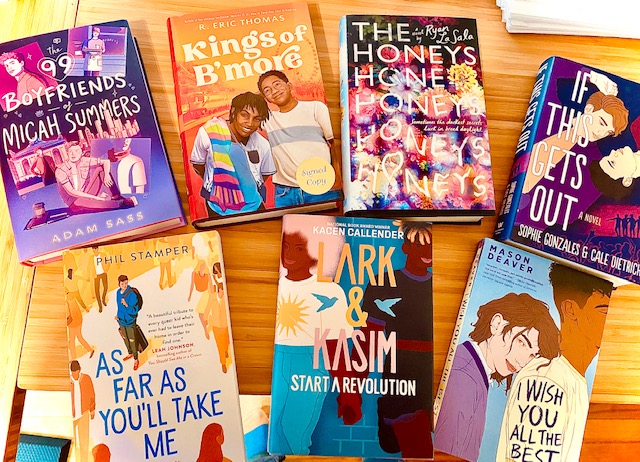 surfjez's tweet photo. Way too soon 4 snowflakes in MN. When I hit that general "writing wall" I go to an indy bookstore &amp; buy  books by the authors I love. Today's haul rocks. @MoonPalaceBooks @TheAdamSass @oureric @theryanlasala @stampepk @sgonzalesauthor @caledietrich @kacencallender @MasonDeaver https://t.co/KqF5Zqp6ev