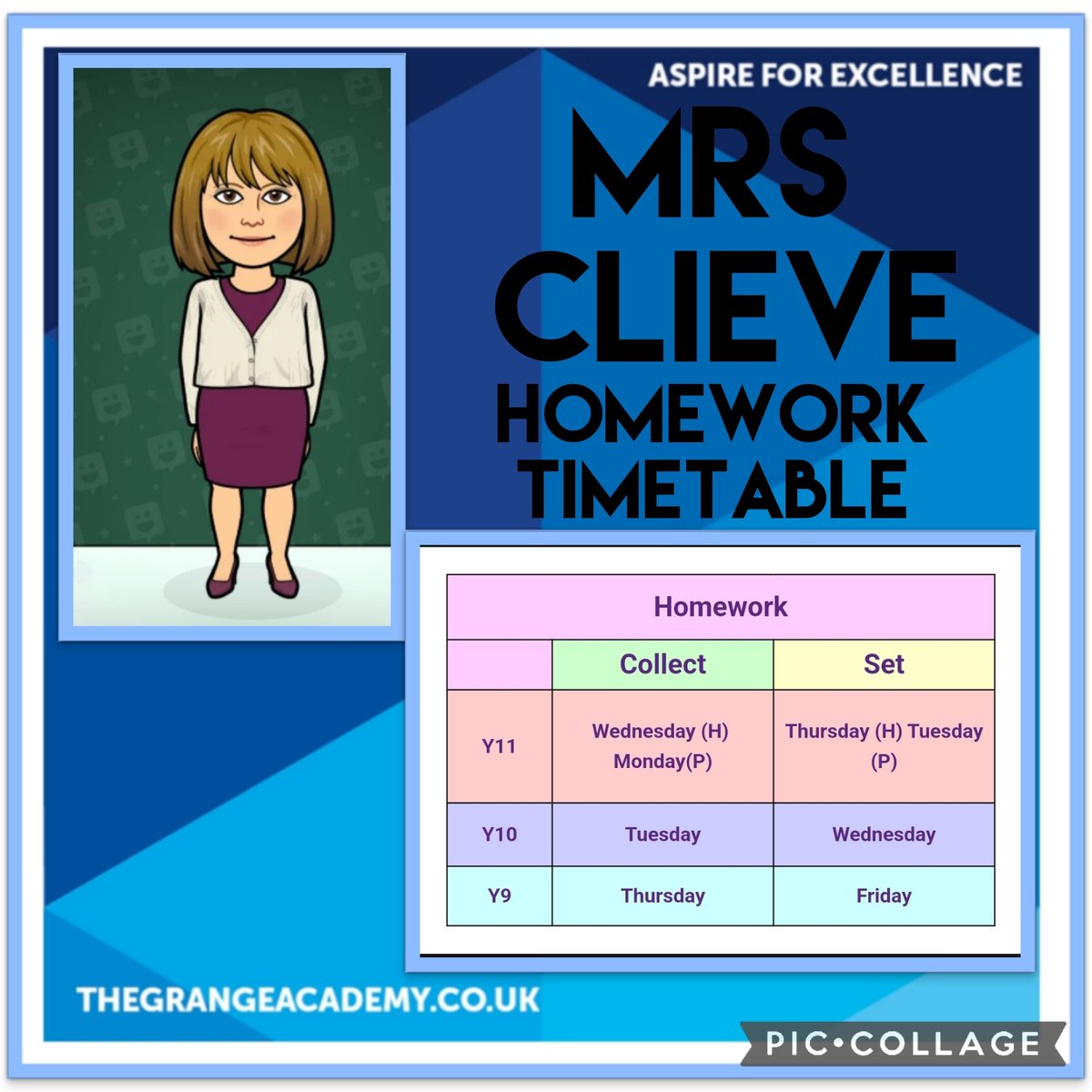 TheGrange_maths's tweet photo. Homework timetables for Maths are live ! 
#thegrangeacademy 
#aspireforexcellence https://t.co/f8aCHcGhWO