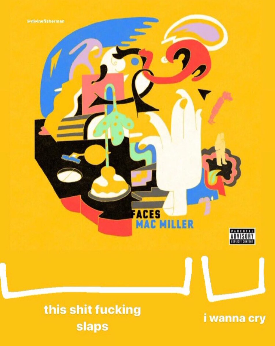 MacMillerism's tweet photo. listening to "Faces" by Mac Miller be like: https://t.co/lptZamsR5i