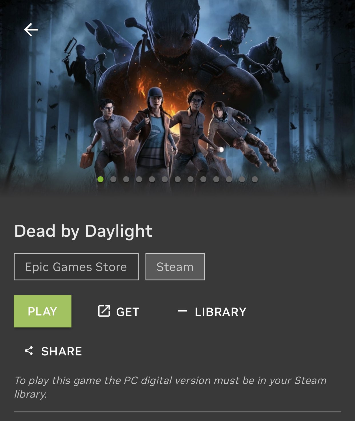 Dead by Daylight free on Epic Games Store