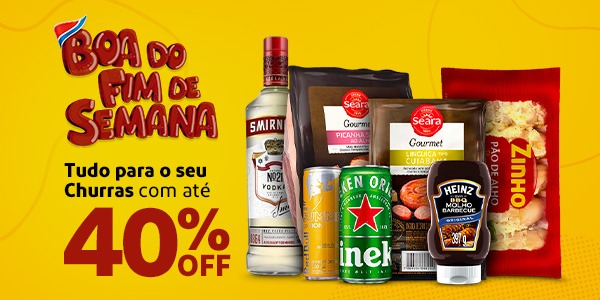 Fim de semana bom é fim de semana com oferta*... Bora aproveitar?! *Oferta válida até 16/10/2022 ou enquanto durarem os estoques. Válido para compras feitas no site ou no app e em produtos vendidos e entregues por Clube Extra.