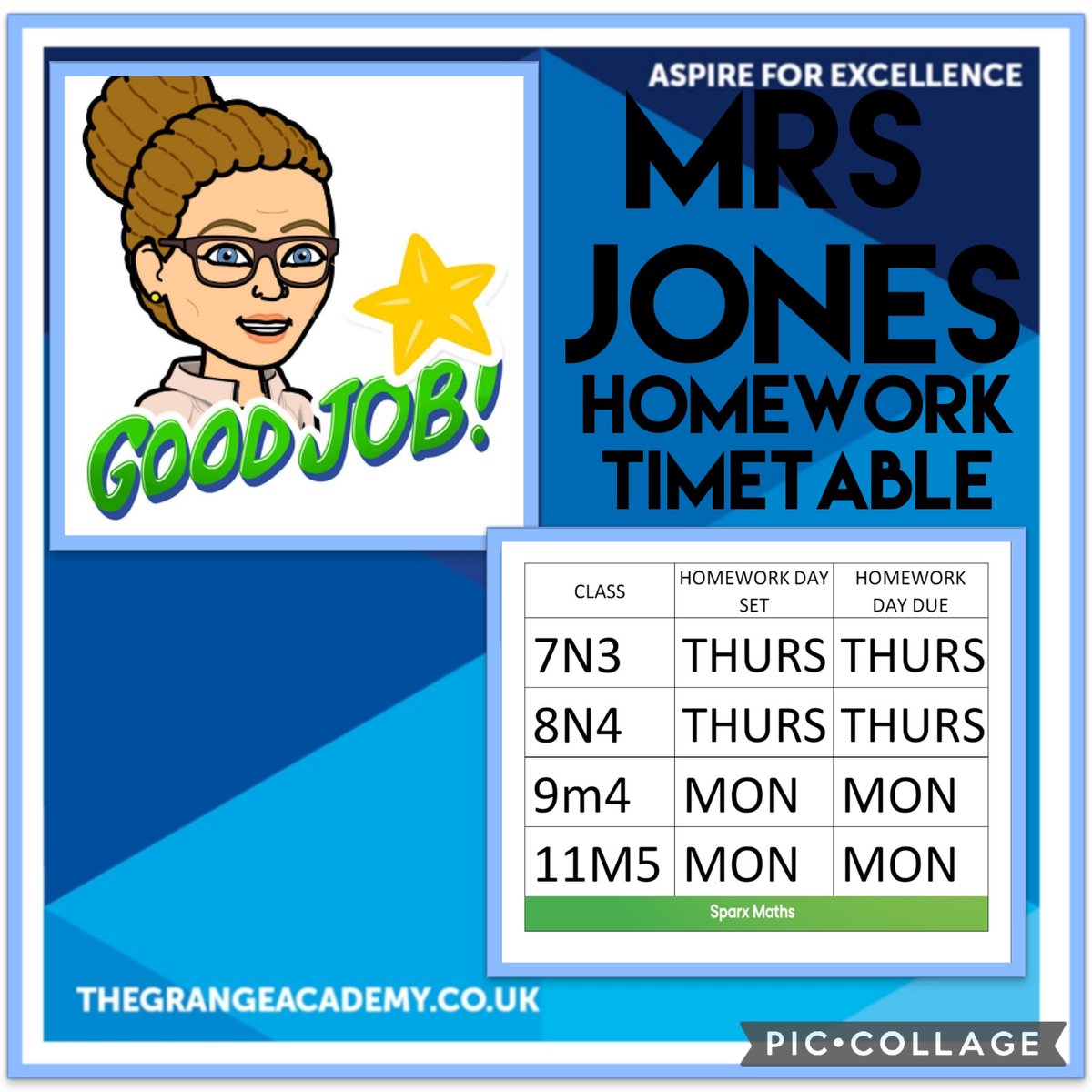 TheGrange_maths's tweet photo. Maths department homework timetables are live 
#thegrangeacademy 
#aspireforexcellence https://t.co/B39CHoSxkP