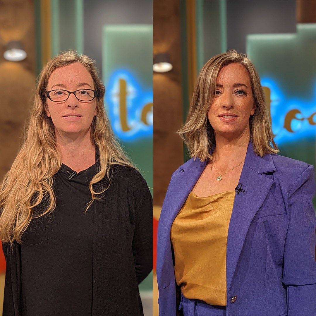 RTEToday's tweet photo. What an amazing Makeover today! Huge thanks to all the glam squad! #FridayFeeling #fridaymakeover #deirdreryan https://t.co/6J5u87DHLD