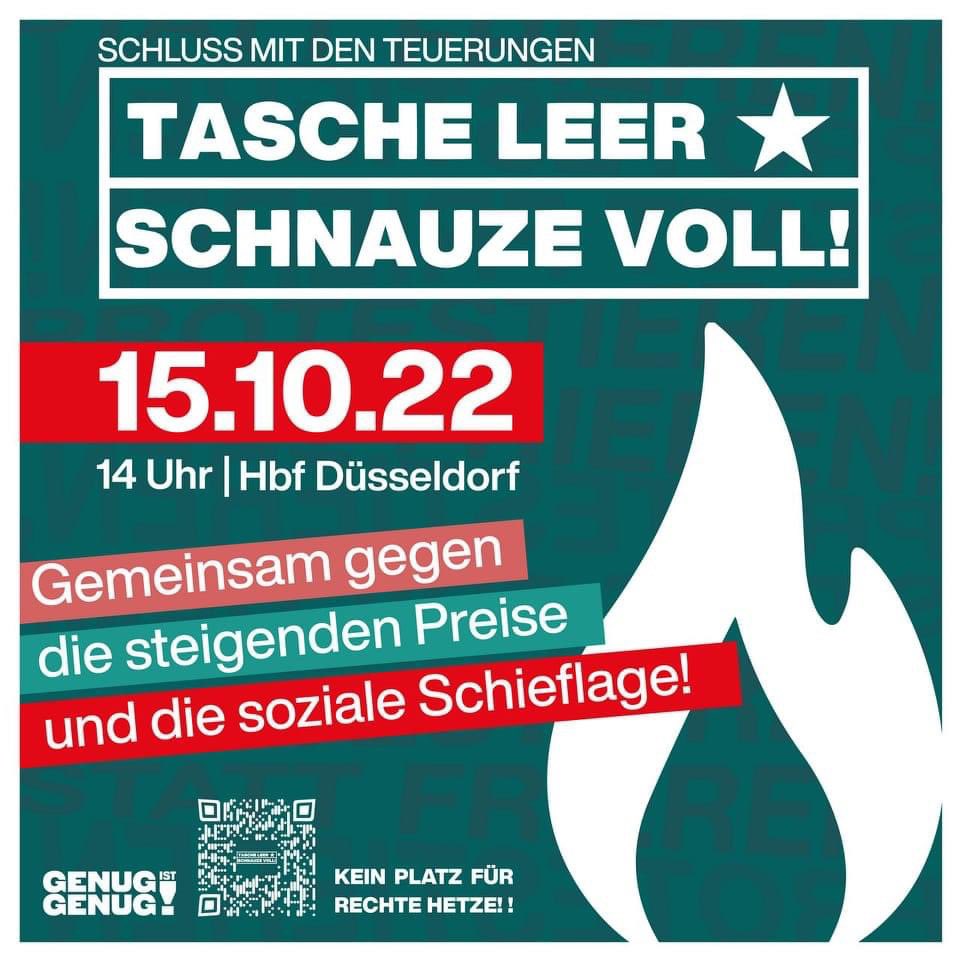 Auf die Straße gegen die unsoziale Politik der Ampel! #TascheleerSchnauzevoll #Düsseldorf