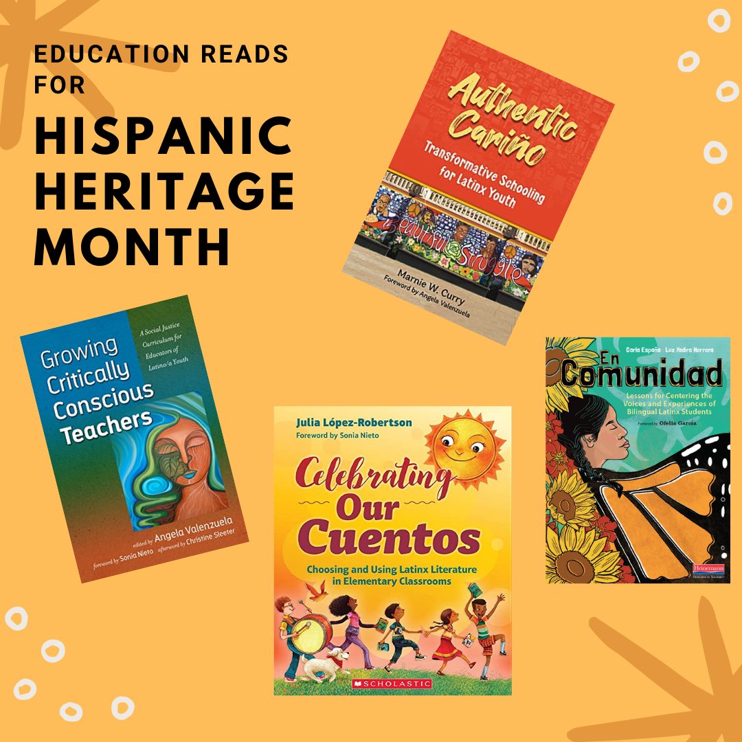 Although Hispanic Heritage Month ends tomorrow, we'll keep celebrating Hispanic and Latinx authors and sharing culturally-sustaining curriculum materials all year long! 
#bcerclibrary #curriculumlibrary #bostoncollege #hispanicheritagemonth #culturallysustainingpedagogy #kidslit
