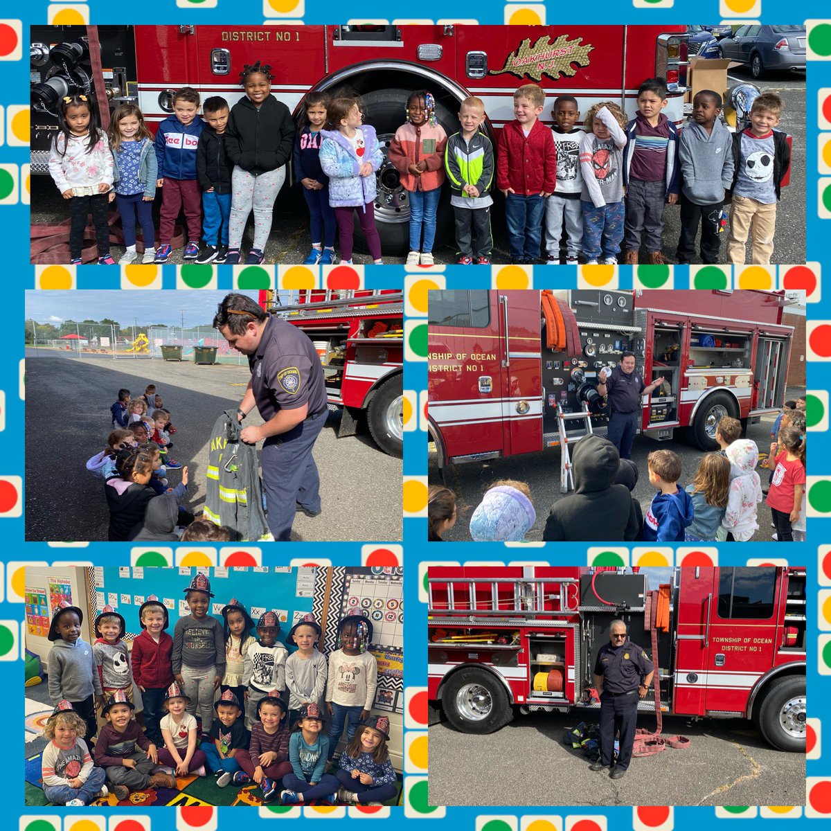 Thank you to the Ocean Township Fire Department for visiting our school today and teaching our class about Fire Safety and Prevention! 🚒 #OTESpride #SpartanLegacy  #FirePreventionWeek