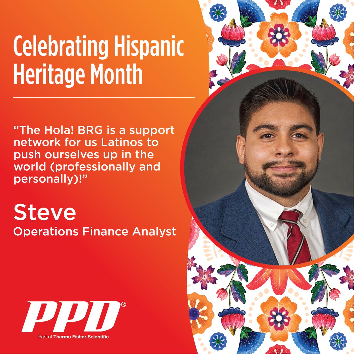 PPDCareers's tweet photo. Steve is a leader in Hola!, our business resource group (BRG) for Hispanic and Latino heritage.
Throughout #HispanicHeritageMonth, Hola! has hosted events for colleagues and allies to connect and celebrate heritage.
Learn more about #LifeAtPPD. » https://t.co/m3HD14dkV4 https://t.co/PFUFSxQxa2