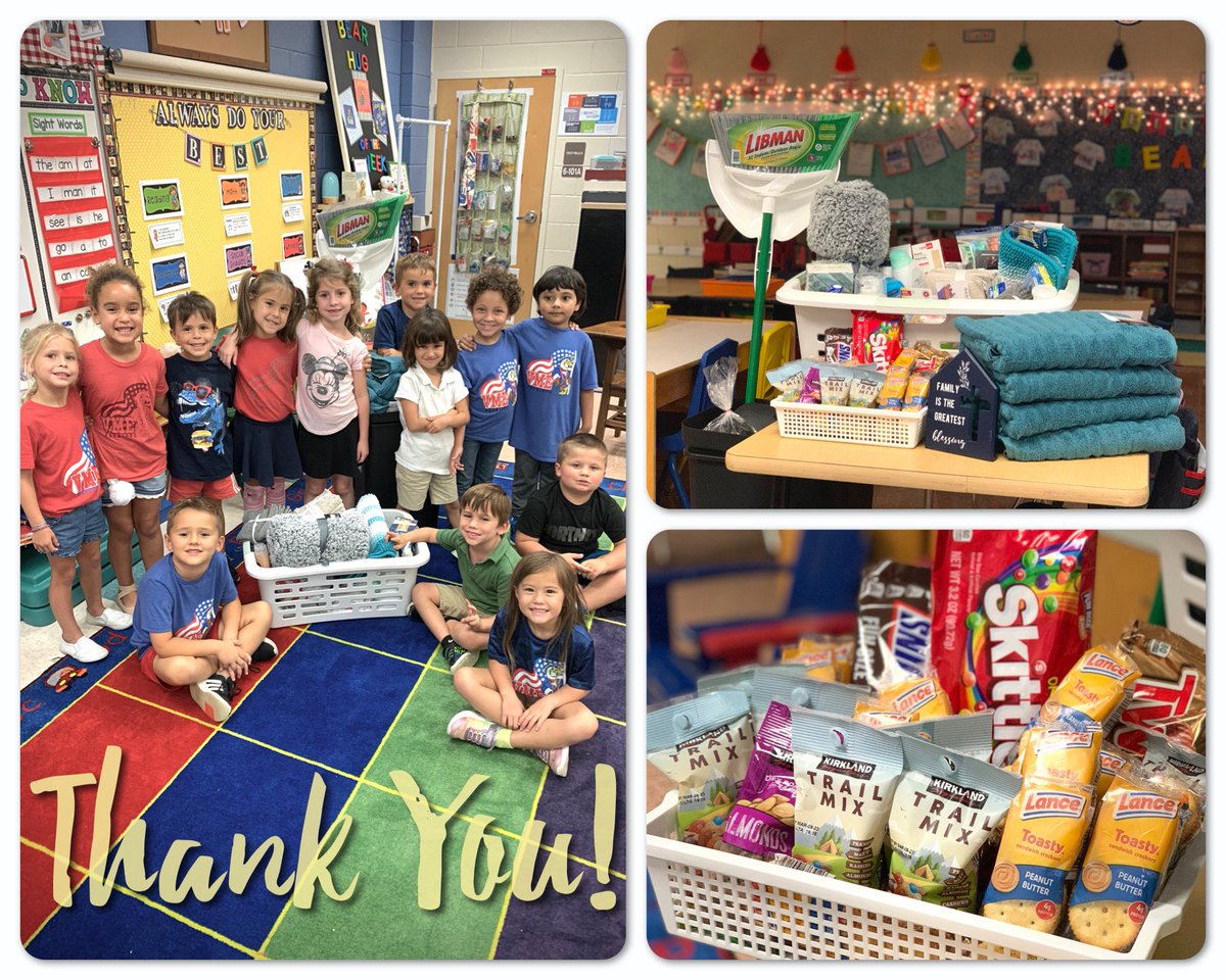 Dear VME Admin, Staff, Families &amp; PTO,

   Thank you for taking care of our teacher when she needed you the most with kind words, goodie baskets, gift cards and HUGS!! 

You made her heart SO happy!!!🥰❤️

Love,
The Bears
#VMEFamily💙 #CCPSStrong💪🏼
#IanWho😏👊🏼