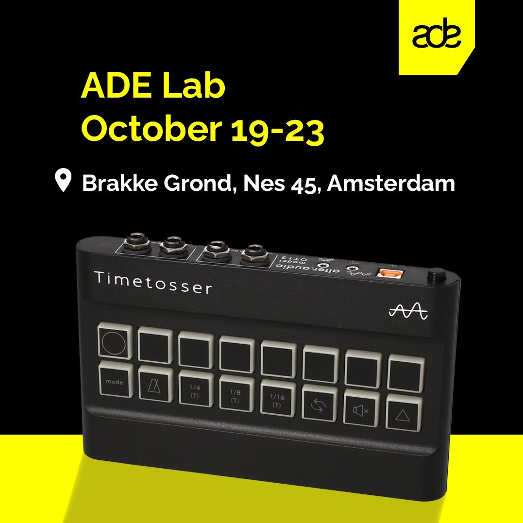 alter_dot_audio's tweet photo. Join us at Amsterdam Dance Event!

Timetosser will be on display in a variety of setups (and gigs!) along with the team to answer your questions.

Experience the power of re-sequencing audio on the fly! @ADE_NL 

#ade22 #adeLab https://t.co/LnbXGvzhO2
