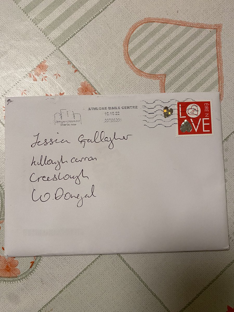 YouForOut's tweet image. On Friday the 7th October at 2pm I put a card addressed to Jessica in the postbox in Roscam. Just over an hour later she was dead. The card arrived this morning. The card she’ll never get to open. #Creeslough