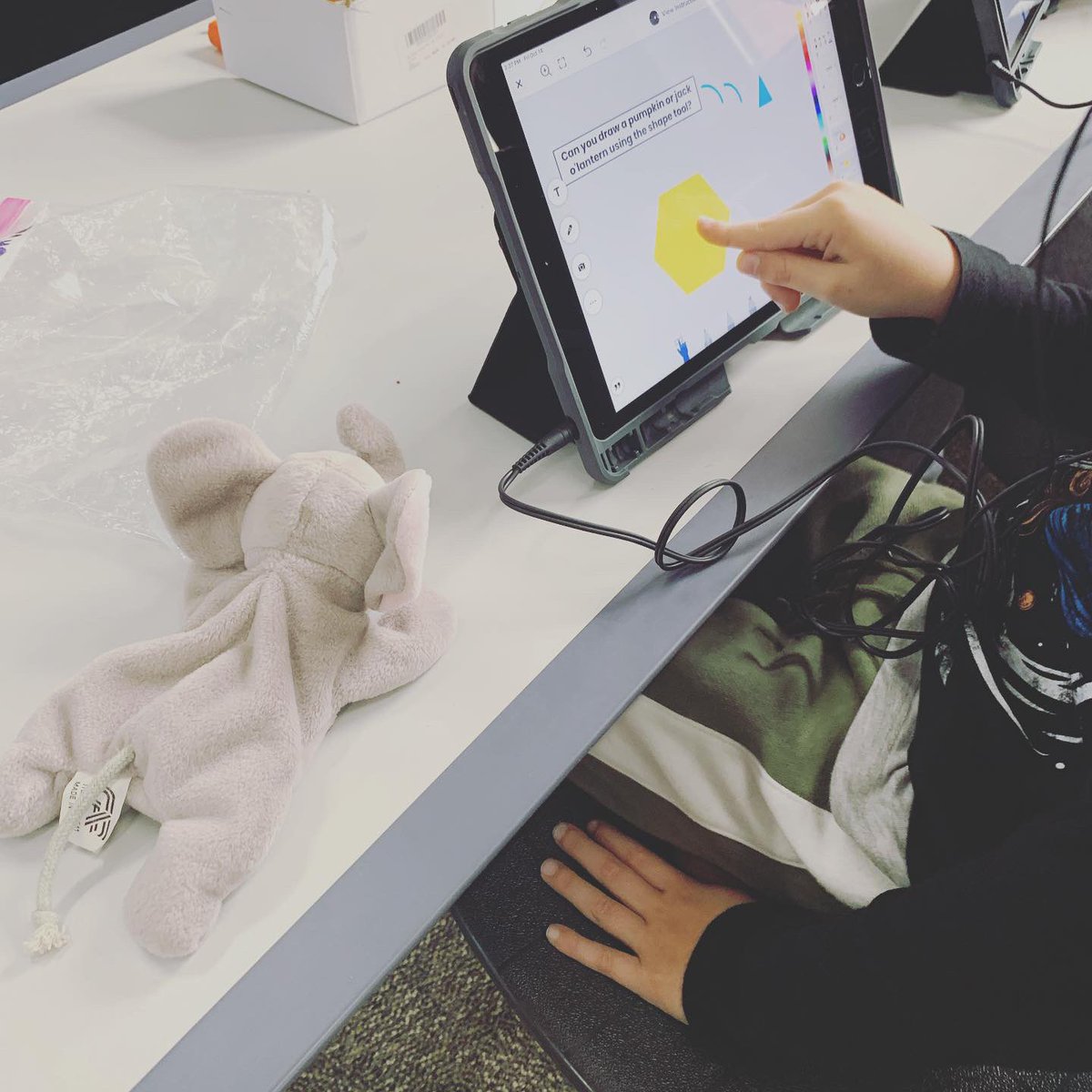 Keadlefirsties's tweet photo. Bringing back pre-Covid fun with “work buddies” aka my old beanie babies! They helped us today with our @Seesaw literacy activity #teacherhack #motivatedstudents #62learns #62united https://t.co/oZpgpzZOpq