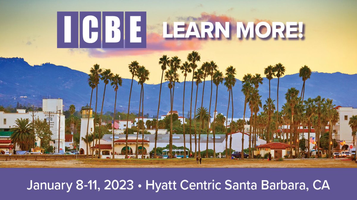 Submit your abstract for The 12th International Conference on Biomolecular Engineering. ICBE 2023 meets beautiful Santa Barbara, California at the turn of the new year on January 8-11, 2023!

Submit your abstract today: bit.ly/3VrmZ8b