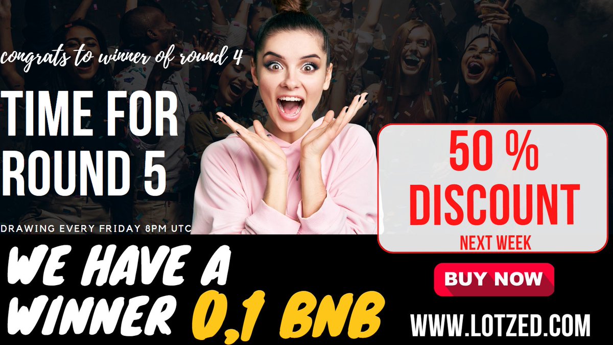 lot_zed's tweet photo. we have a winner of 0.1 #BNB 

next week we start with a special offer for everyone

GET YOU TICKET WITH A 50% DISCOUNT

#lottery #lotzed #crypto #ticket #win #money #GamblingTwitter https://t.co/wZNTmNQJFB