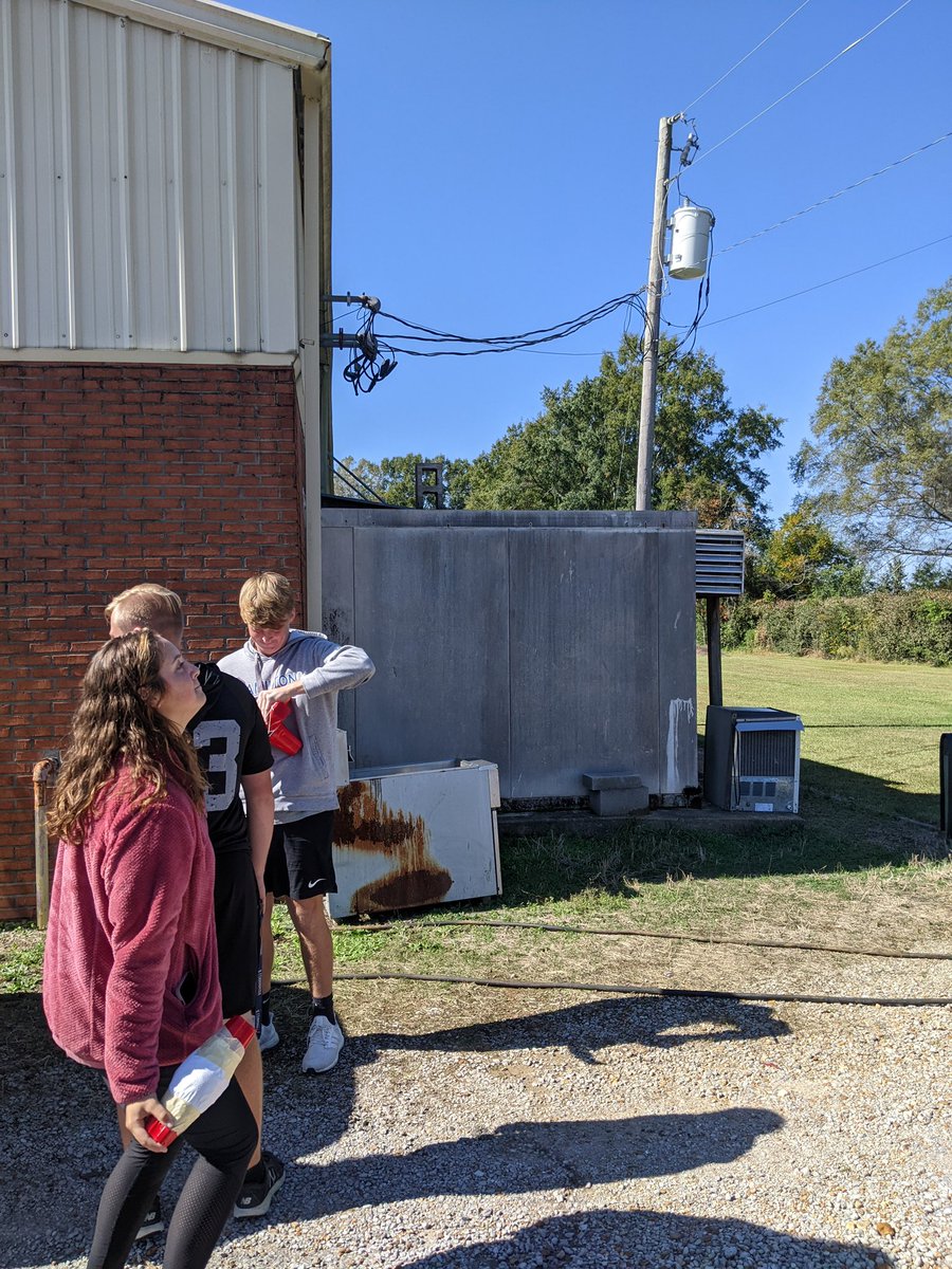MonroeCoALC's tweet photo. Mr. Inman’s Physics students put their physics knowledge of impulse and collisions in building & testing devices made from everyday items to protect eggs from breaking from a fall. SUCCESS! #mcalc https://t.co/CqKjHwoSQf