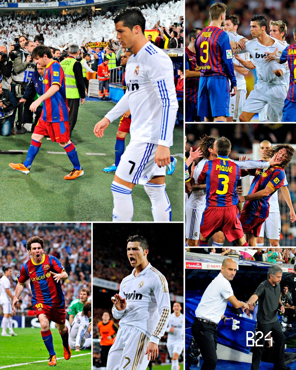 B24PT's tweet photo. Quando o mundo parava para ver o El Clásico, no auge das rivalidades Ronaldo/Messi e Mourinho/Guardiola.

Saudades. https://t.co/qgFN5cmOJ8