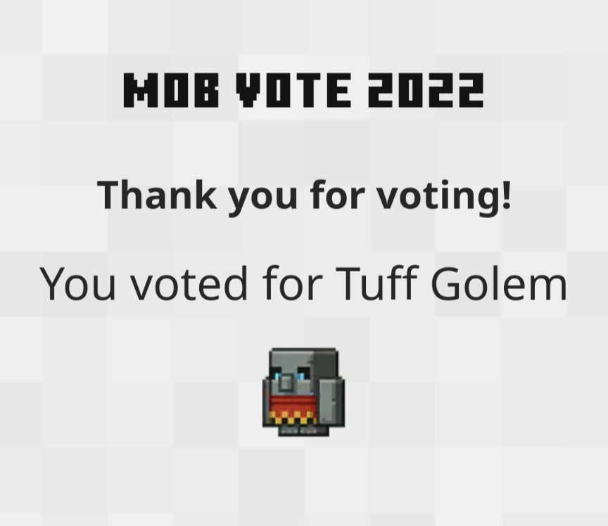 ButlerRalsei's tweet photo. just voted for tuff golem on 3 accounts https://t.co/IZXbyB8paX