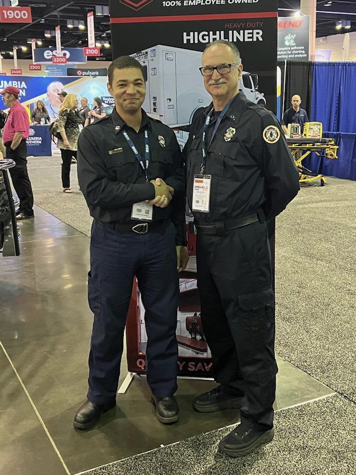 FIRST PLACE!!! for this Basic Life Support Team at EMS World Expo! They did fantastic in every EMS skill scenario given to them. So proud of these two!!